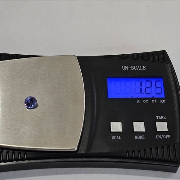 Natural Tanzanite Gemstone, 1.25ct Round Portuguese Cut, Blue Violet Loose Stone - Picture 2 of 6